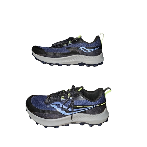 Saucony Black and Blue Athletic Trail Shoes Women's 8.5 - Picture 1 of 8